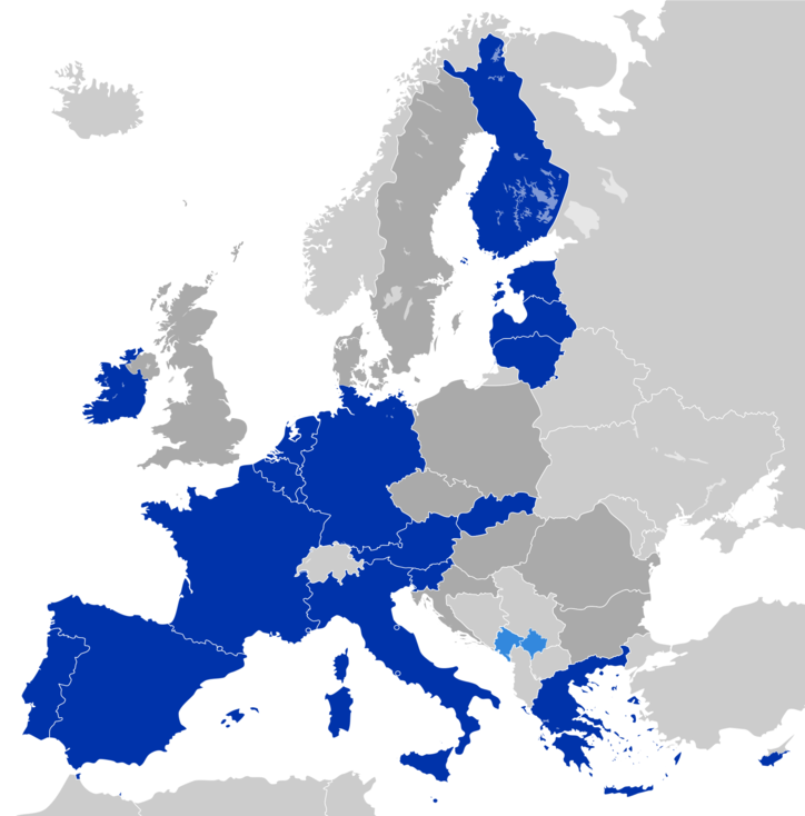 Pays membres de la zone monétaire euro